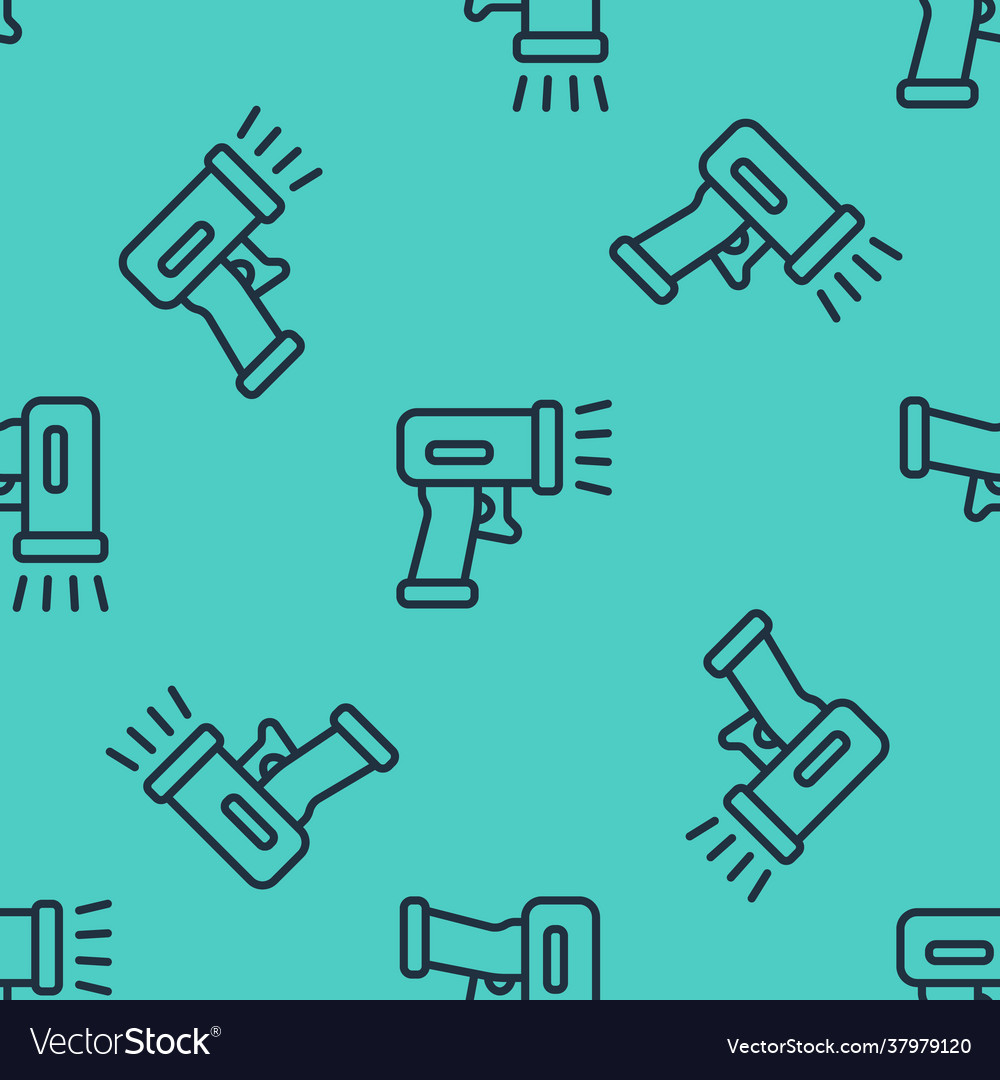 Black line scanner scanning bar code icon isolated vector image Black line scanner scanning bar code icon isolated
