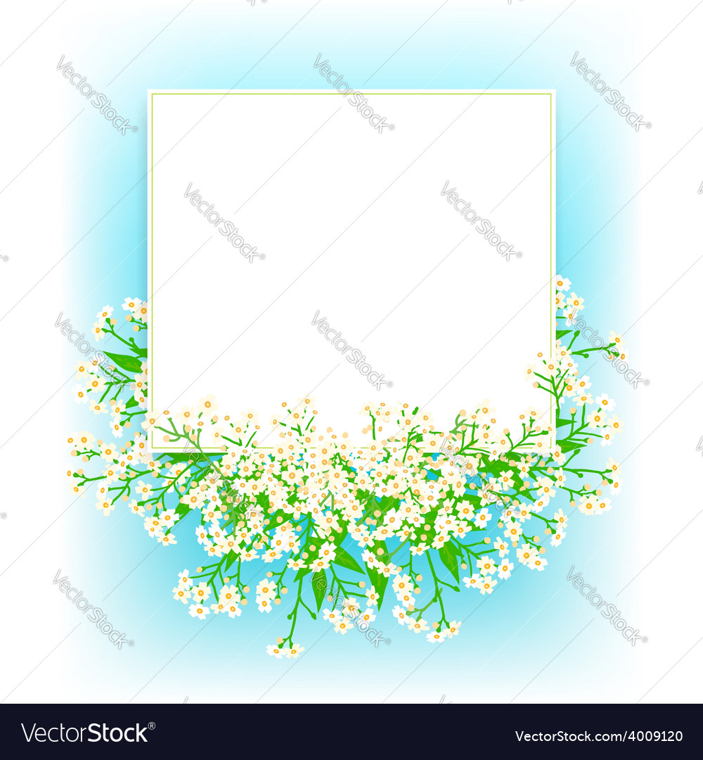 Card with small white flowers