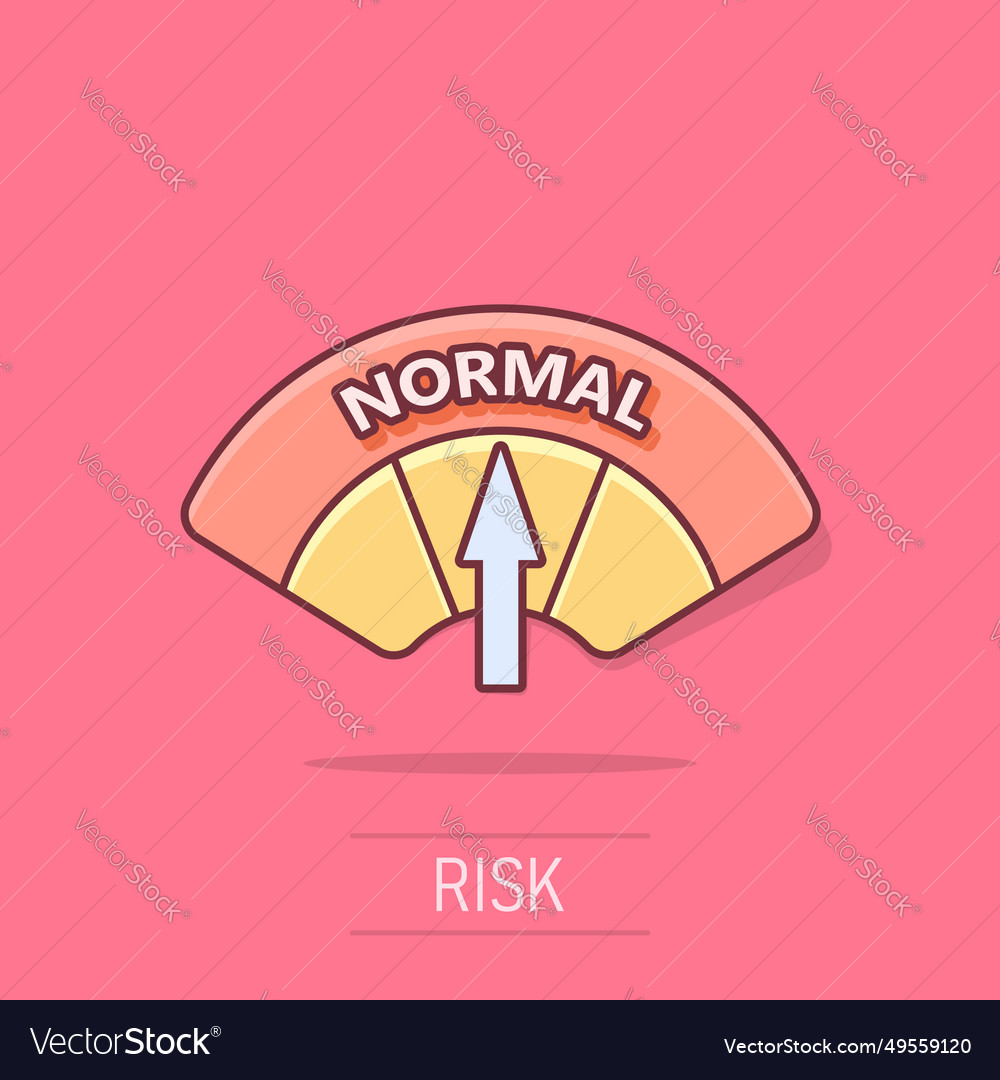 Cartoon colored normal level icon in comic style Vector Image