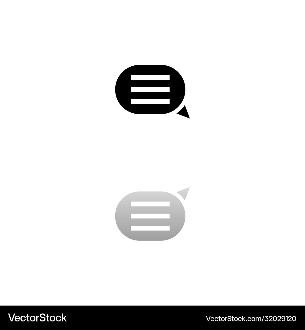 Chat icon flat Royalty Free Vector Image - VectorStock