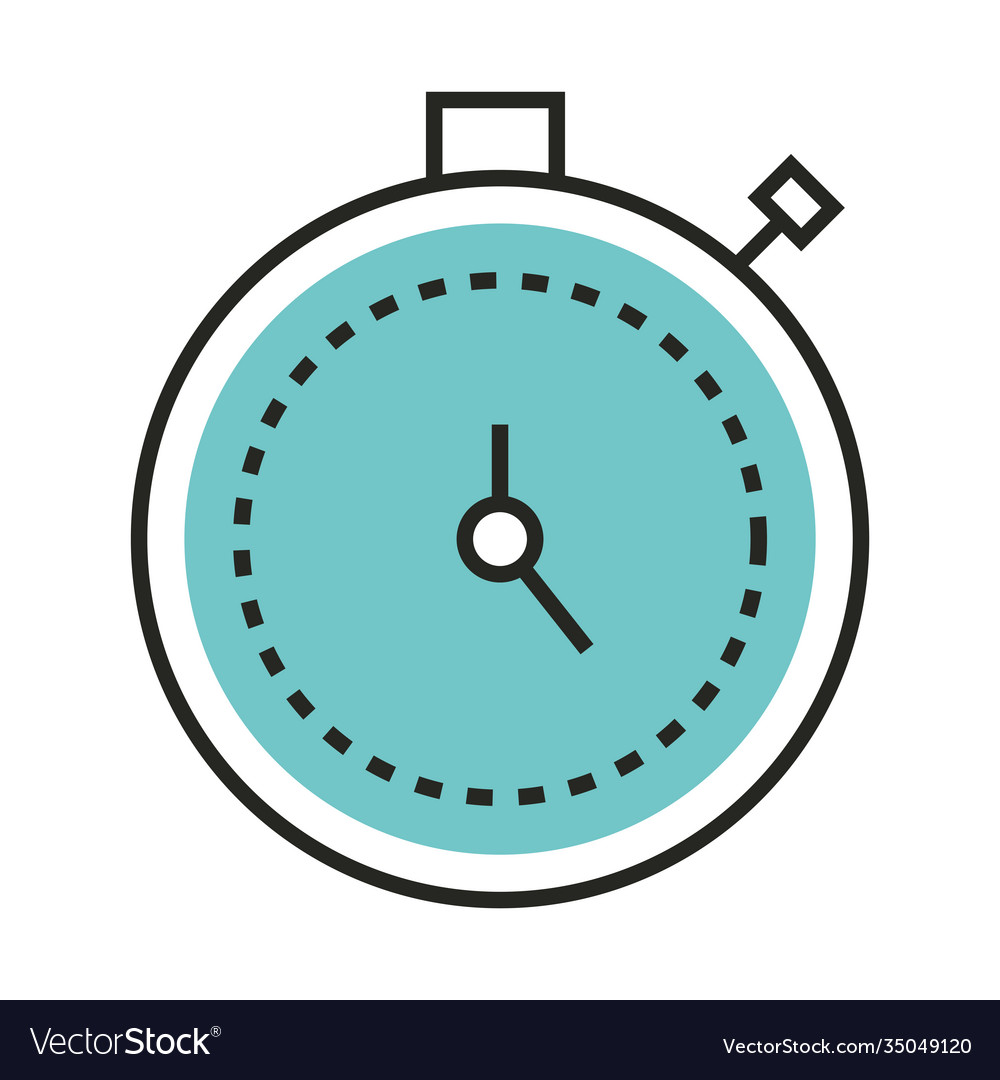 Chronomter time measure clock line and fill