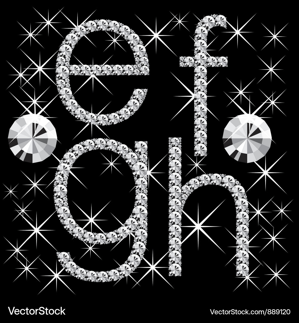 Diamond Letter Typography Royalty Free Vector Image