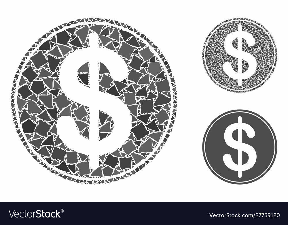Dollar coin composition icon humpy items