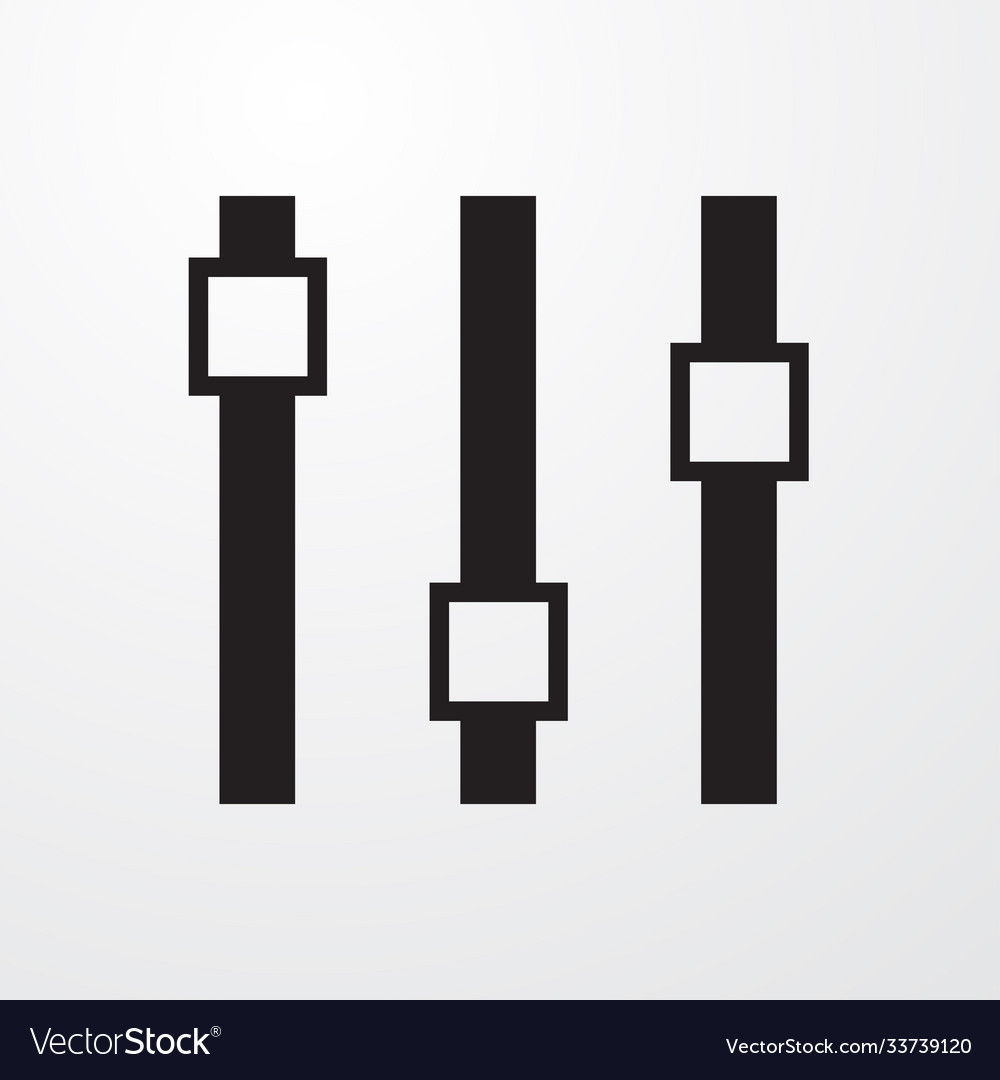 Equalizer icon for web and mobile