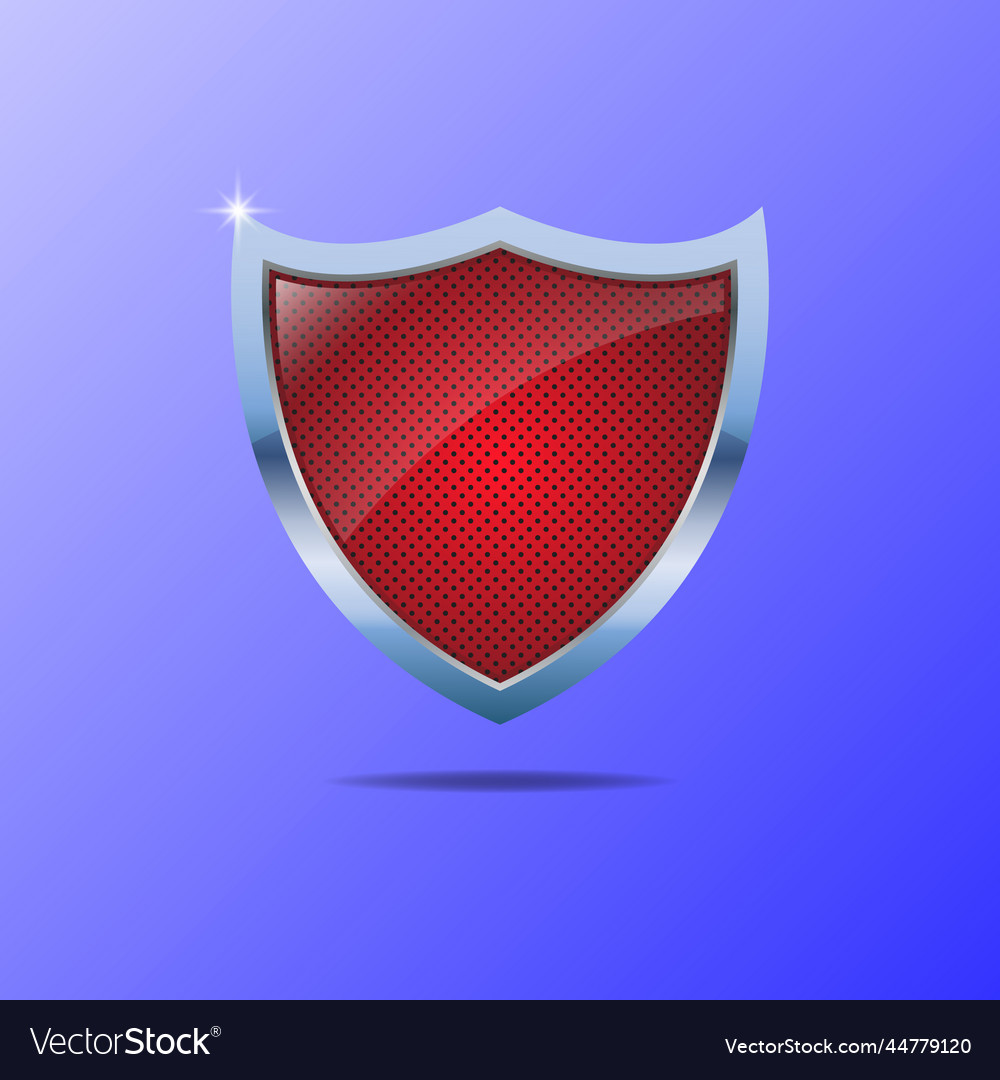 Graphic of shield with dots texture vector image Graphic of shield with dots texture