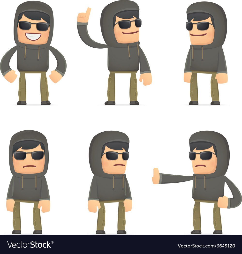 Hacker Character Set - Diverse Poses