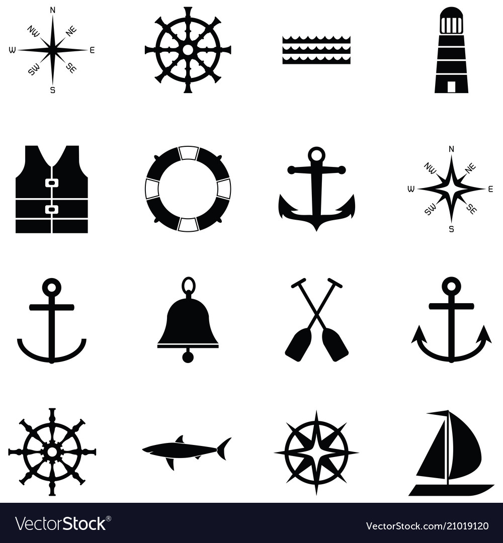 Nautical icon set