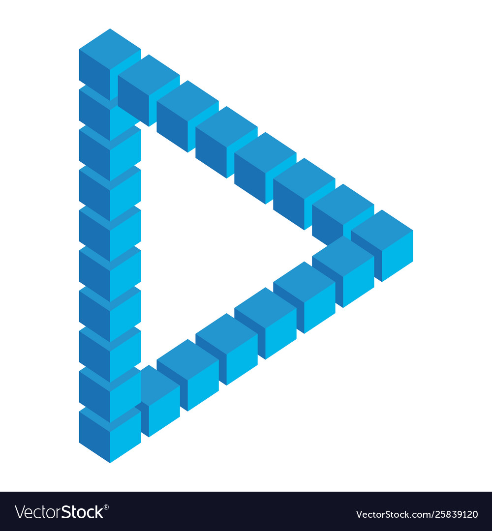 Optical illusion colorful blocks different shape Vector Image Optical illusion colorful blocks different shape