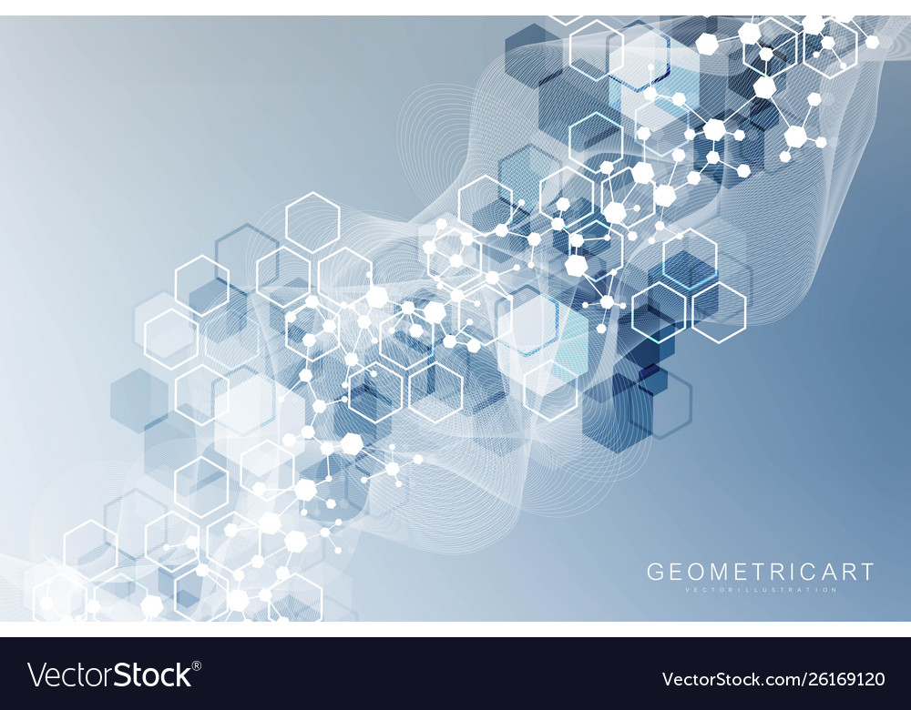 Science network pattern connecting lines and dots vector image Science network pattern connecting lines and dots