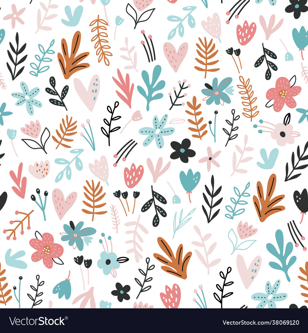 Seamless floral pattern creative hight detailed vector image Seamless floral pattern creative hight detailed