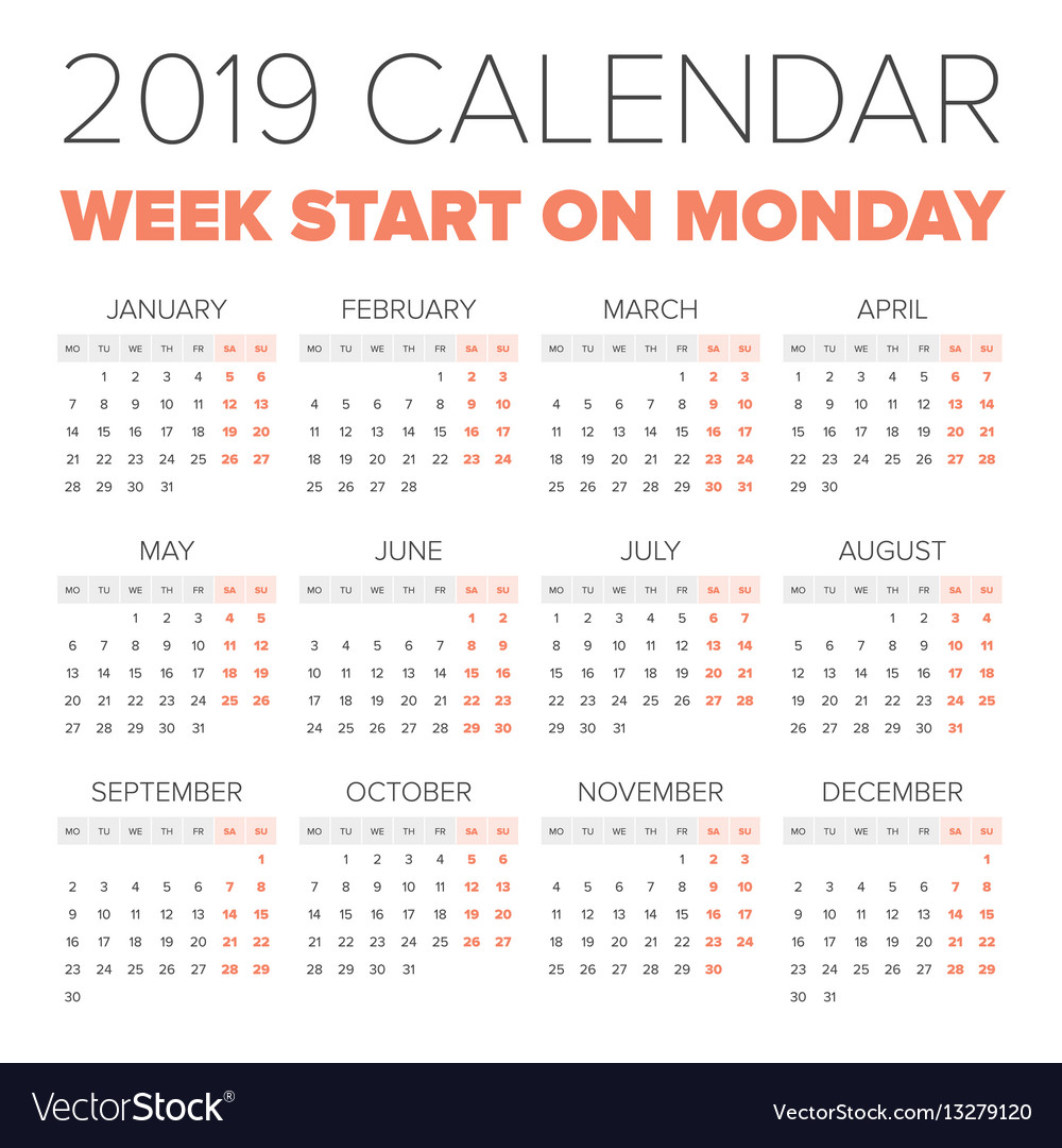 2019 Year Calendar - FREE DOWNLOAD