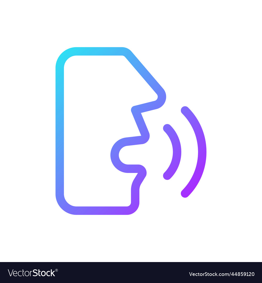 Speech recognition pixel perfect gradient linear vector image Speech recognition pixel perfect gradient linear