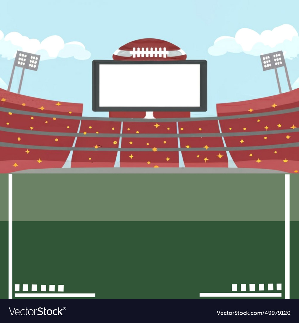 Super bowl american stadium field football game Vector Image