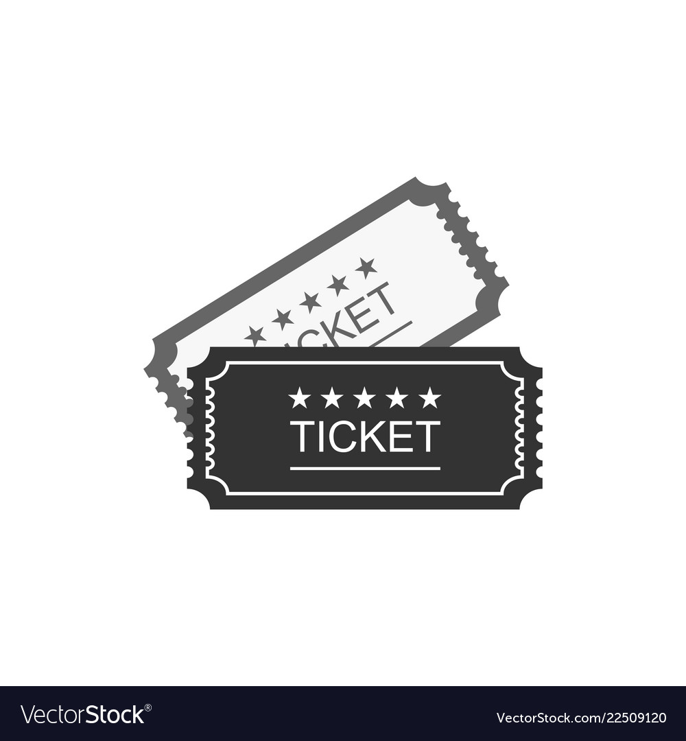 Ticket icon in old vitage style Royalty Free Vector Image