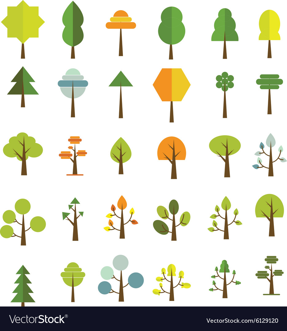 Tree icon set