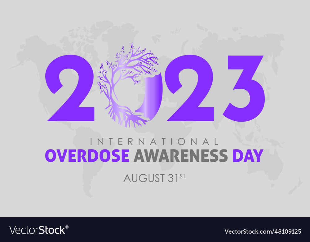 2023 Concept International Overdose Awareness Day Vector Image