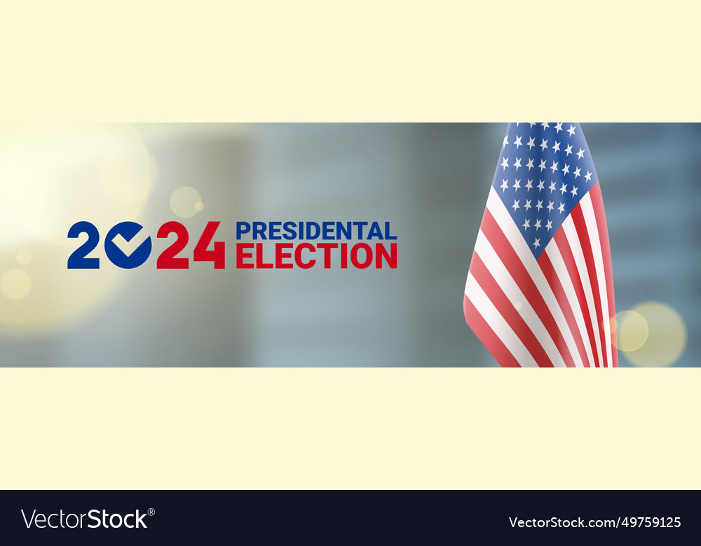 2024 presidential election horizontal banner Vector Image