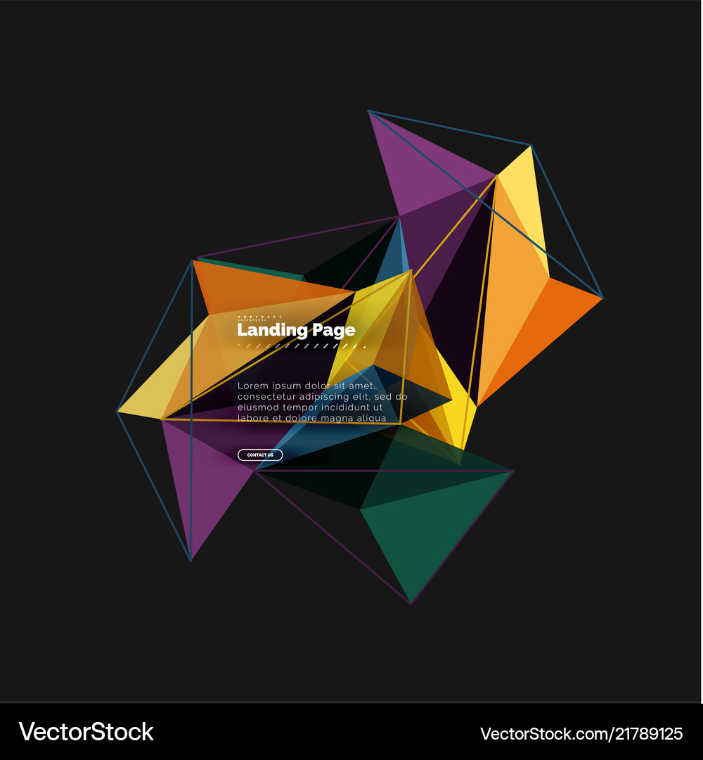 3d triangle abstract background polygonal Vector Image