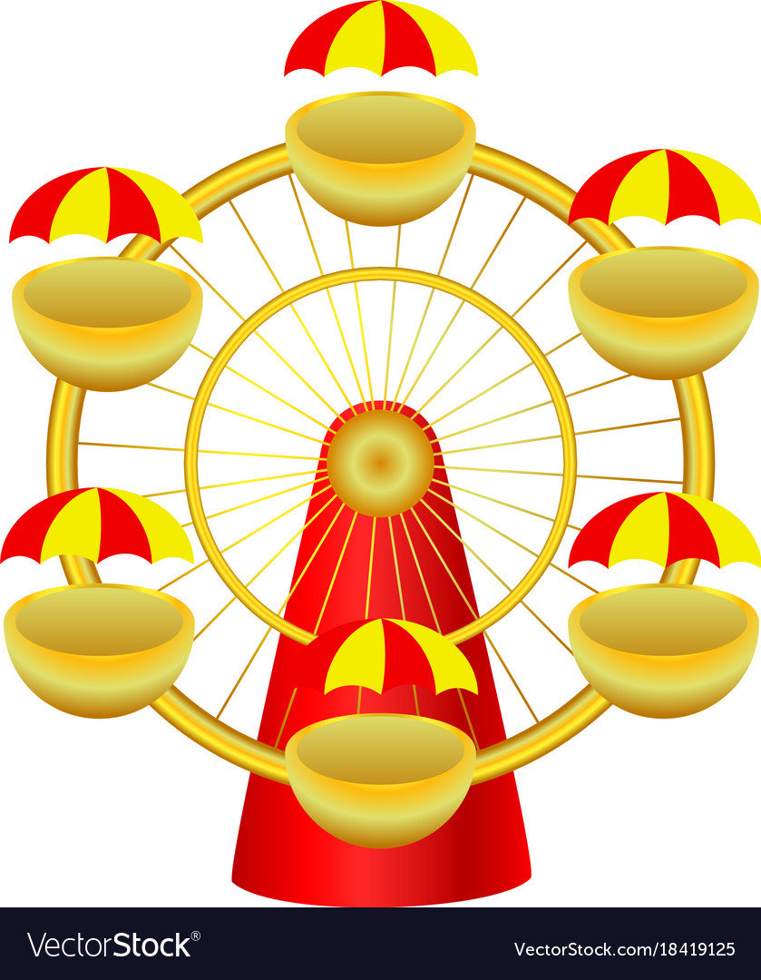 Cartoon ferris wheel Royalty Free Vector Image