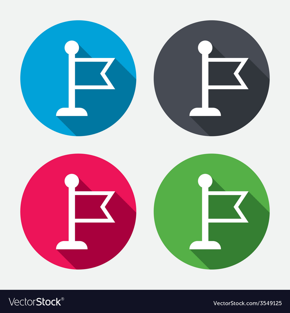Flag pointer sign icon marker symbol