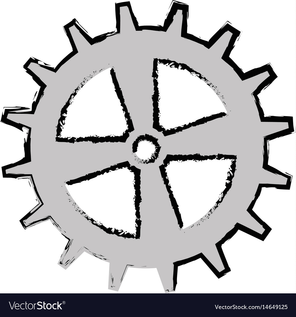 Gear machinery piece Royalty Free Vector Image