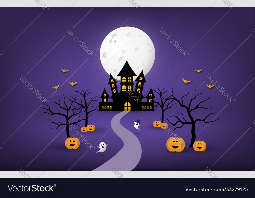 Happy halloween banner or poster background