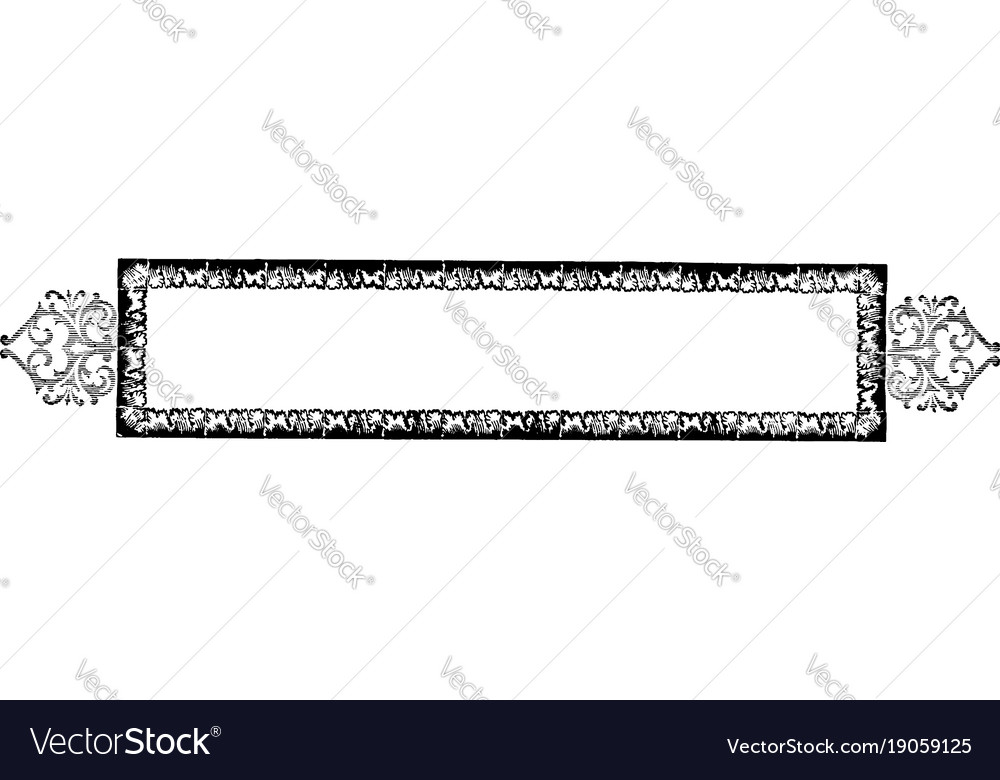 Ornate banner have shaded pattern in this border