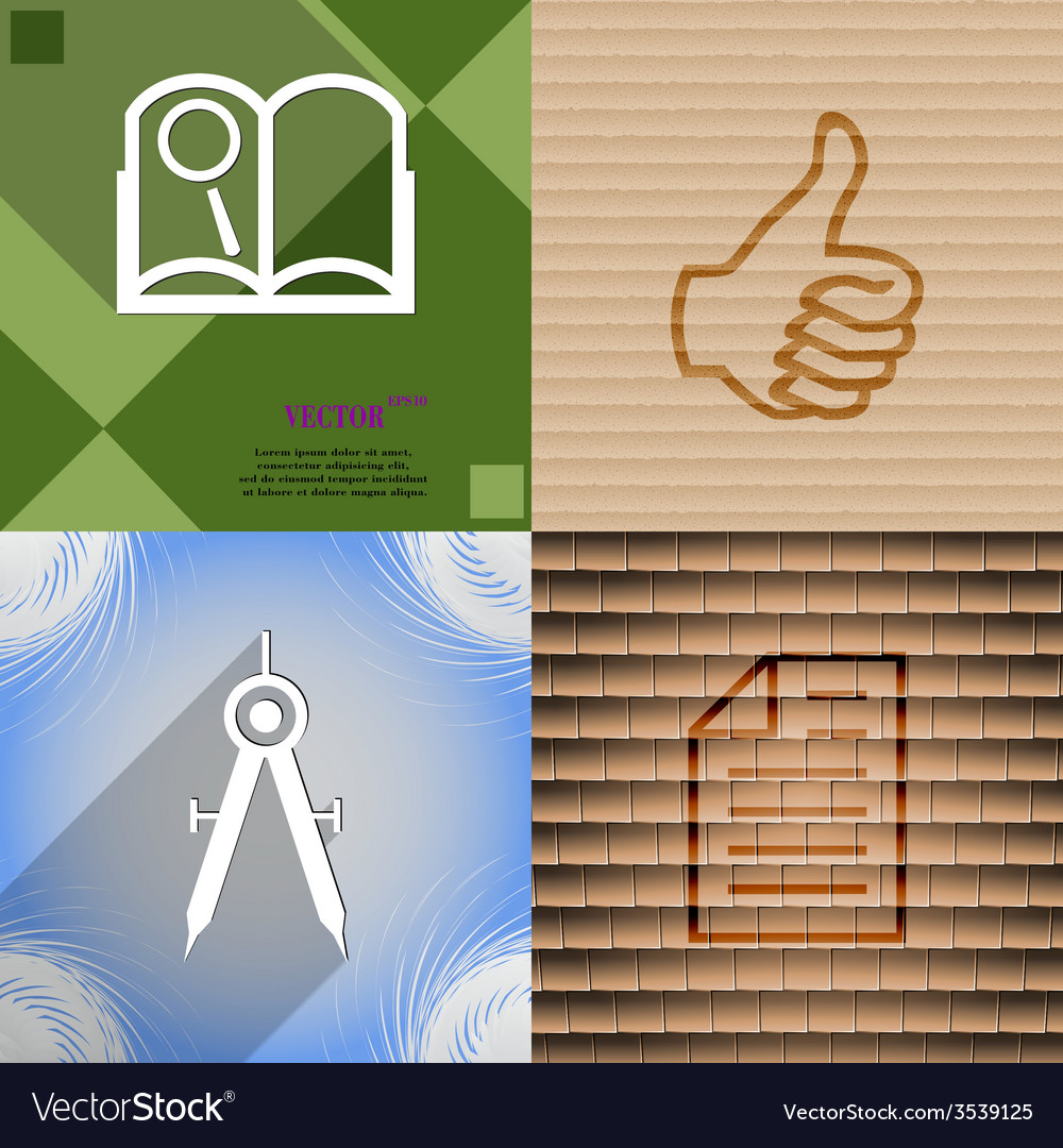 Set of abstract backgrounds with different web