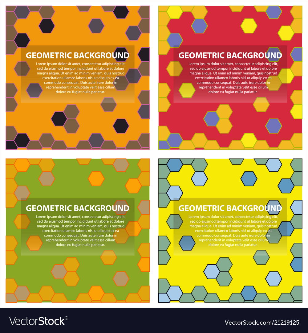 Set of abstract geometric pattern