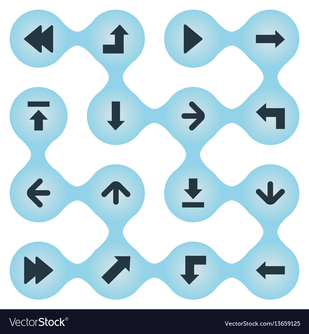 Set of simple arrows icons