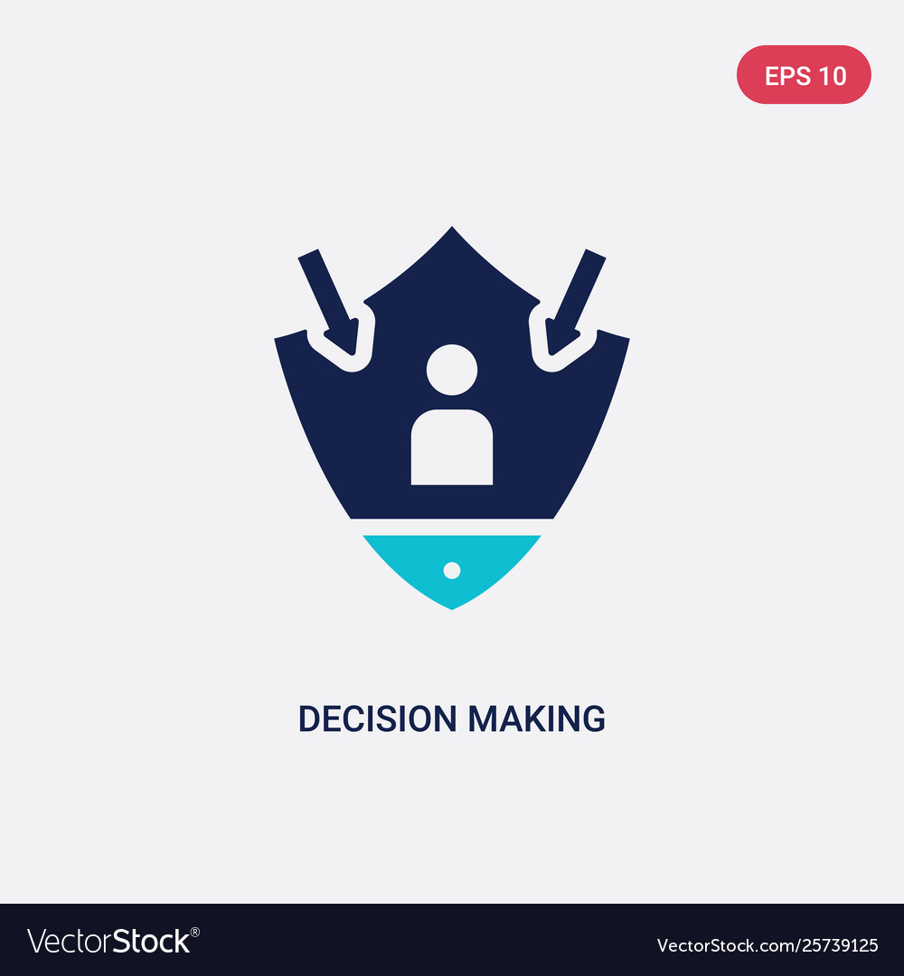 Two color decision making icon from gdpr concept