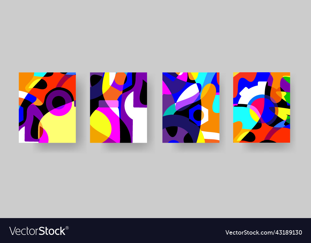 Bauhaus style poster colorful cover trendy design Vector Image