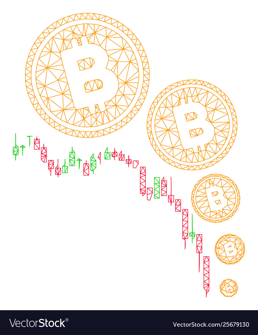 Bitcoin deflation chart mesh 2d model