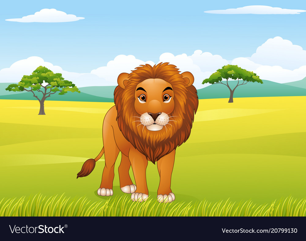 Cartoon lion character