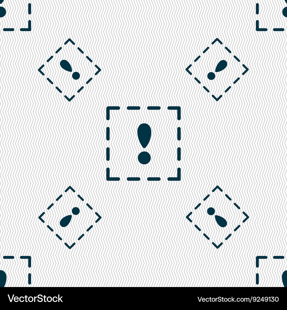 Exclamation point in a square icon sign Royalty Free Vector