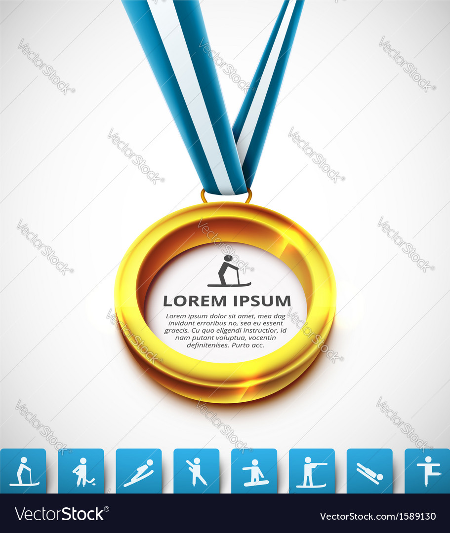 Gold Medal Royalty Free Vector Image - VectorStock