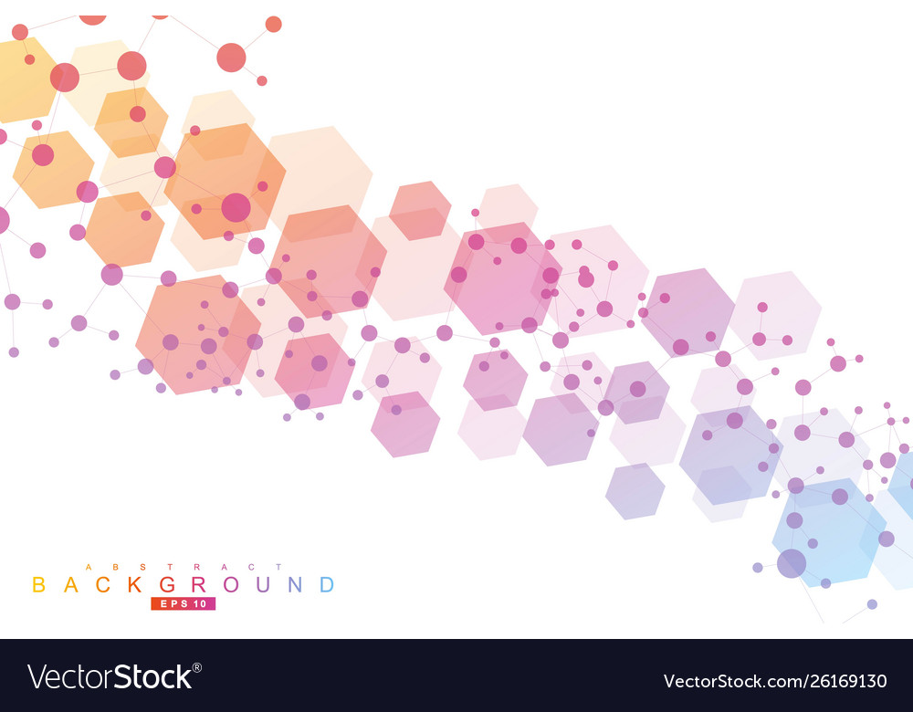 Hexagonal abstract background big data Vector Image Hexagonal abstract background big data