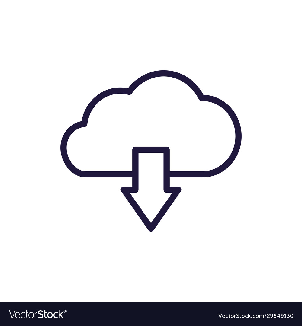 Isolated cloud computing line style icon