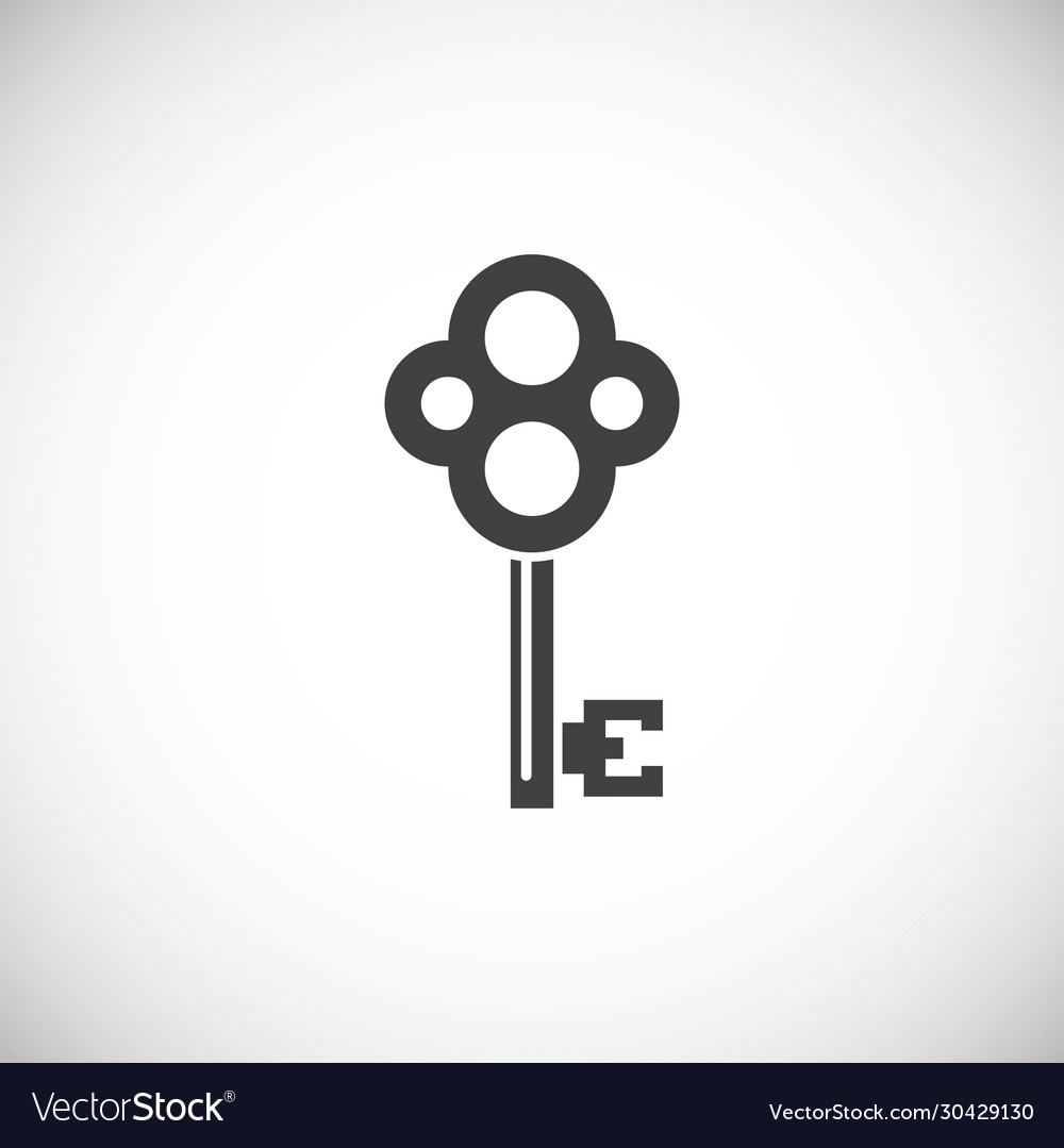 Key icon on background for graphic and web design vector image Key icon on background for graphic and web design