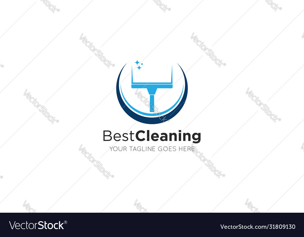 Maidservant cleaning logo and icon