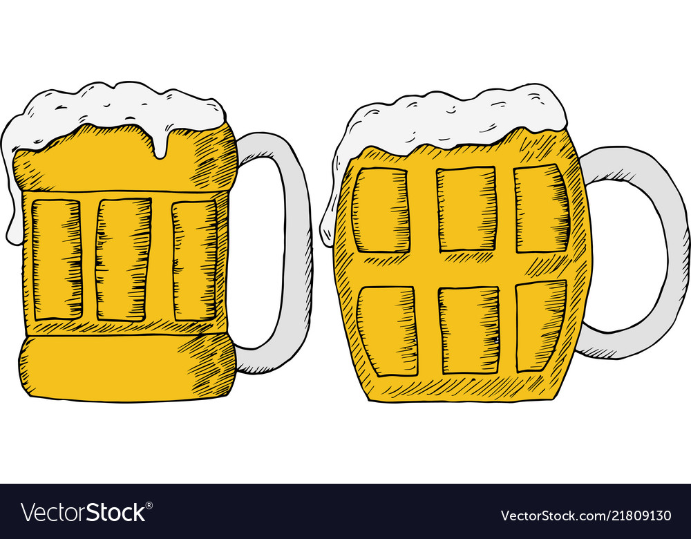 Mug of beer Royalty Free Vector Image - VectorStock