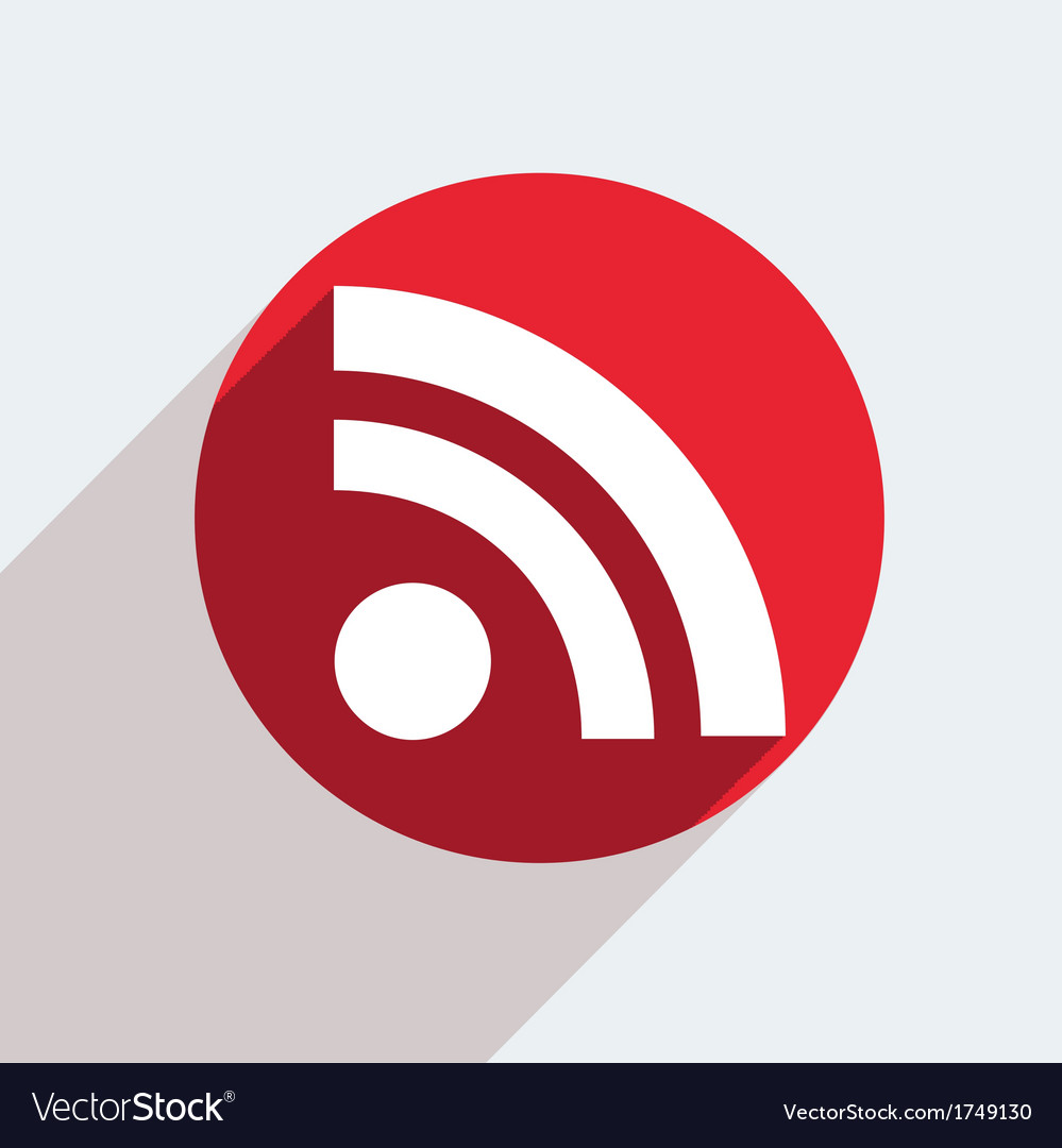 Red circle icon on gray background Eps10 Vector Image