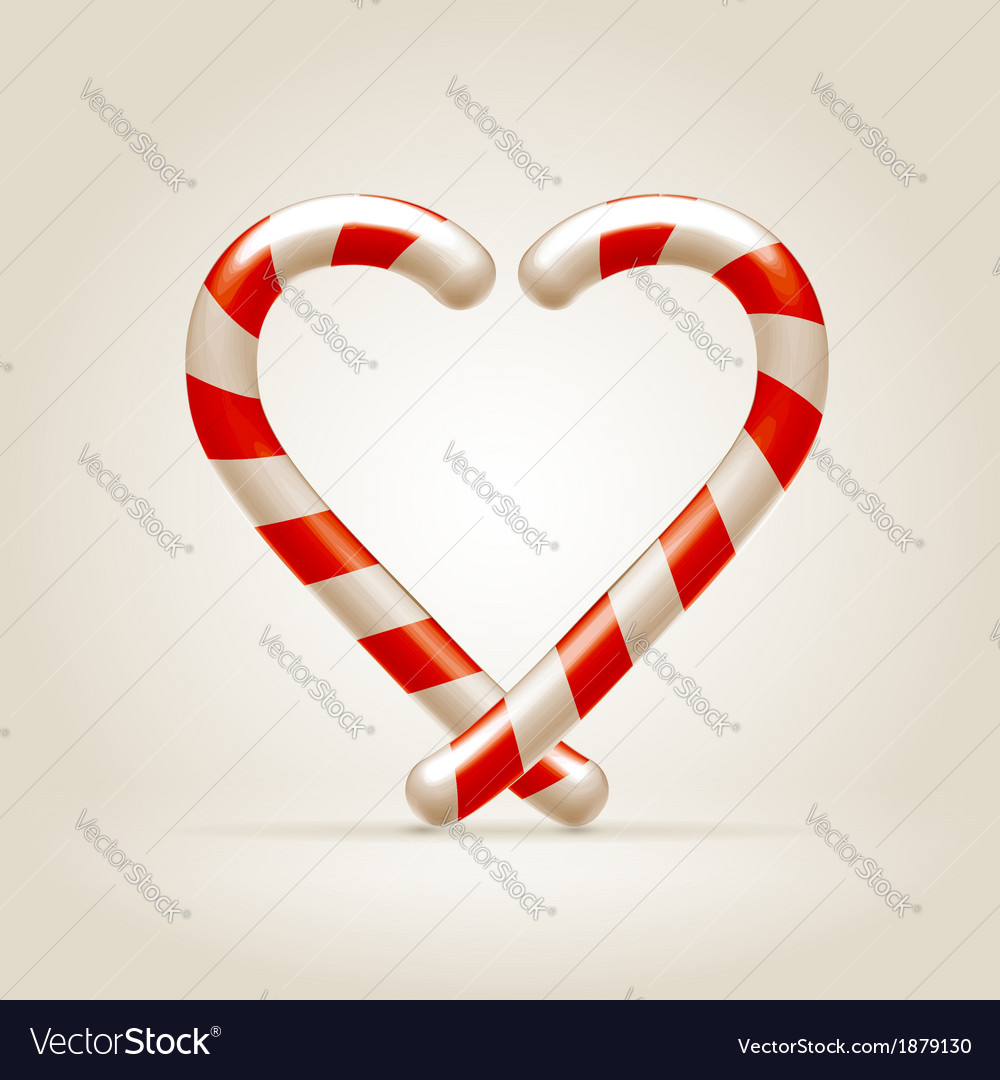 Sweetheart made of candy canes Royalty Free Vector Image