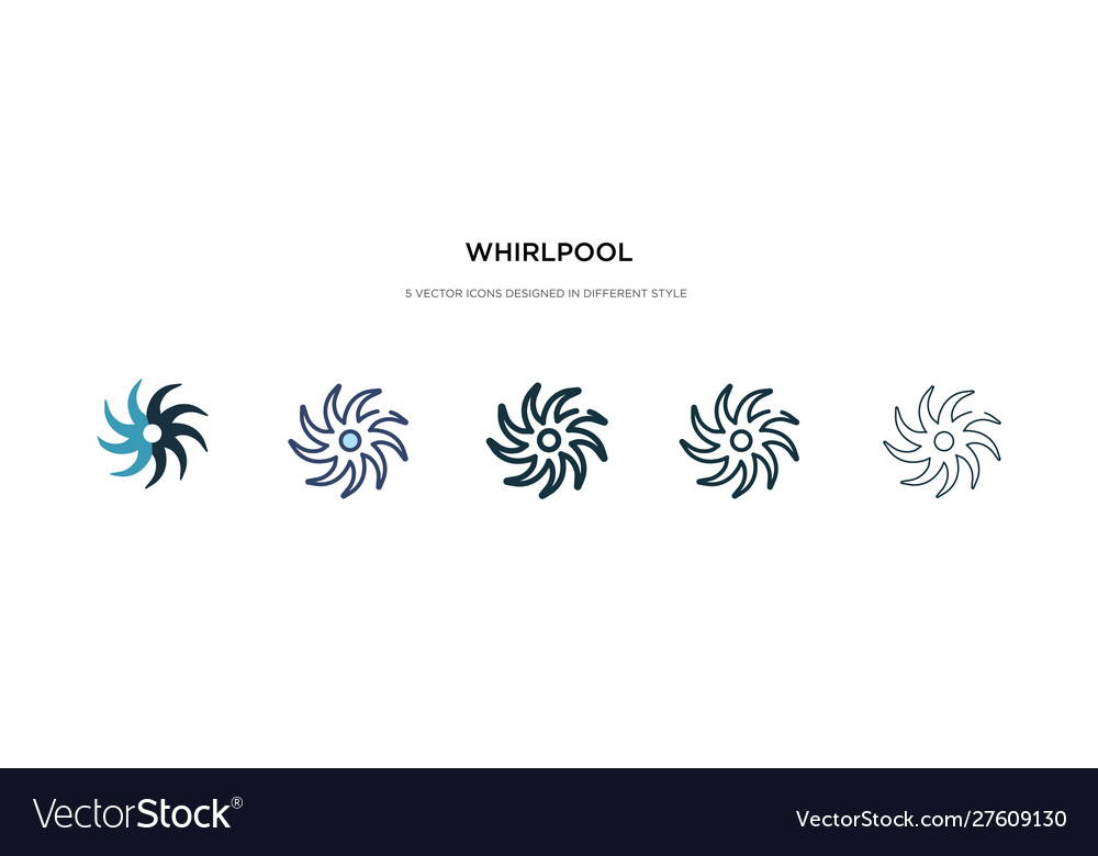 Whirlpool icon in different style two colored