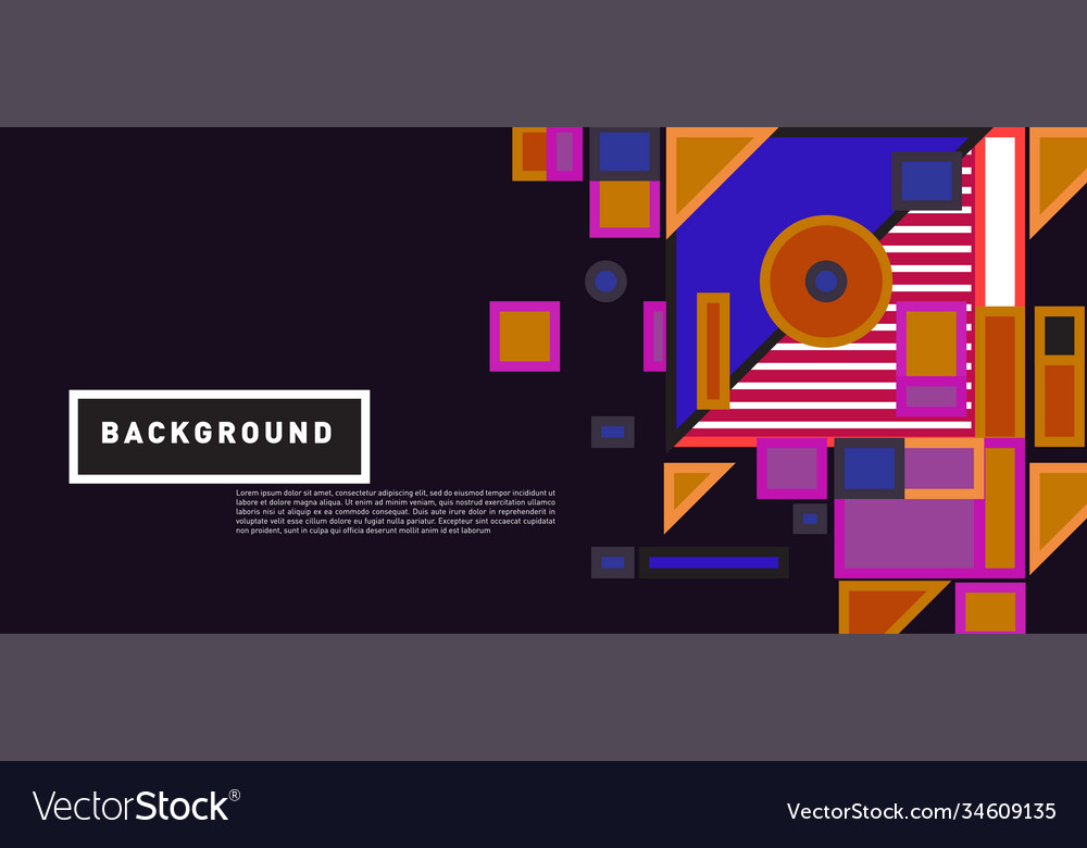 Abstract colorful rectangle background for banner vector image Abstract colorful rectangle background for banner