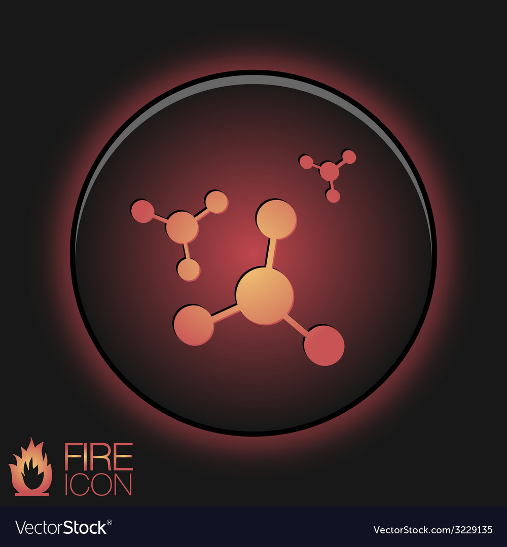 atom molecule symbol icon of physics or chemistry vector image molecule vs atom