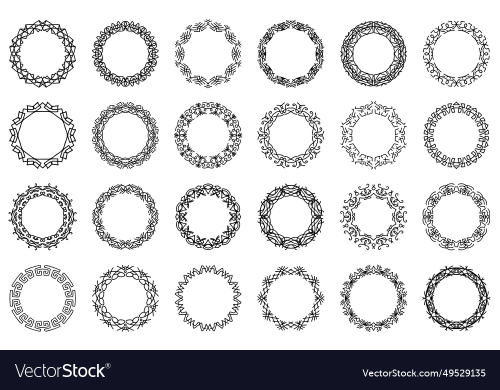 Circle frames vector image Circle frames