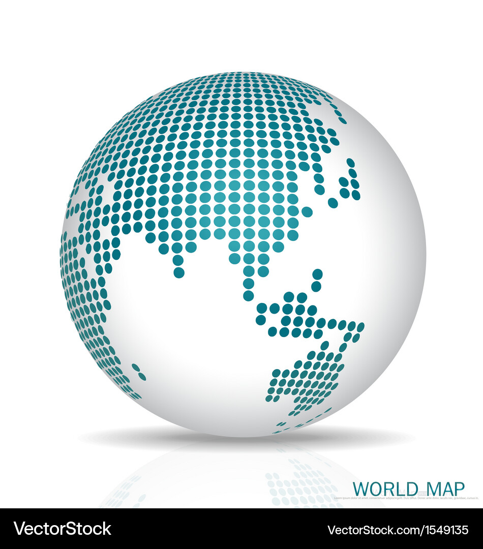 Dotted globe Royalty Free Vector Image - VectorStock