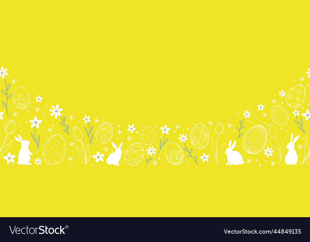 Easter Seamless Background - Bunnies & Eggs