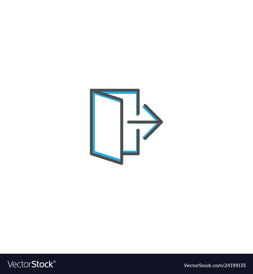 Exit icon design essential Vector Image Exit icon design essential